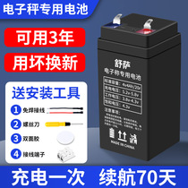 Universal electronic scale battery 4V4ah20hr Precision Electronics says electric storage bottle commercial platform scale special 4 V 6v lithium battery