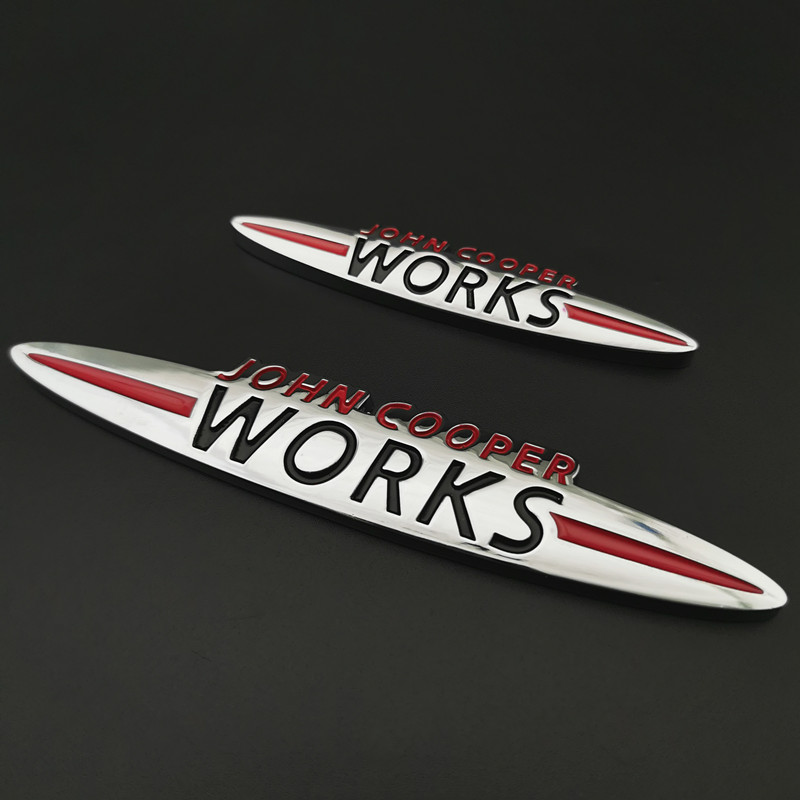适用mini cooperi车贴cooper运动尾标侧标车身贴JCW WORKS中网标_虎窝淘
