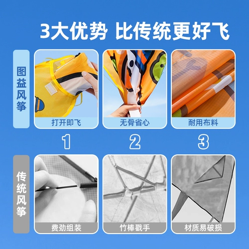 Toi, мультяшный воздушный змей, дорожная игрушка подходит для мужчин и женщин, 2025 года, новая коллекция, 3-7 лет