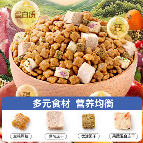 伯纳天纯生鲜狗粮鸭肉梨金毛边牧成犬幼犬通用型全价冻干犬粮12kg - 图3