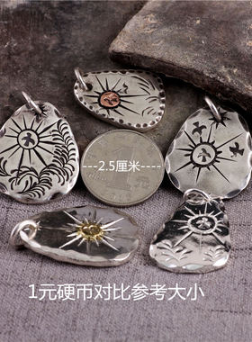 复古款风飞鹰羽毛纯手工打造吊坠