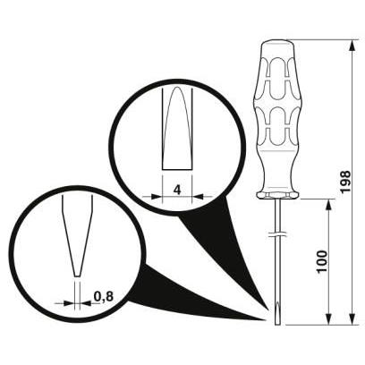 现货菲尼克斯一字绝缘螺丝刀SZS 0,8X4,0VDE-1212508端子起子工具 - 图1