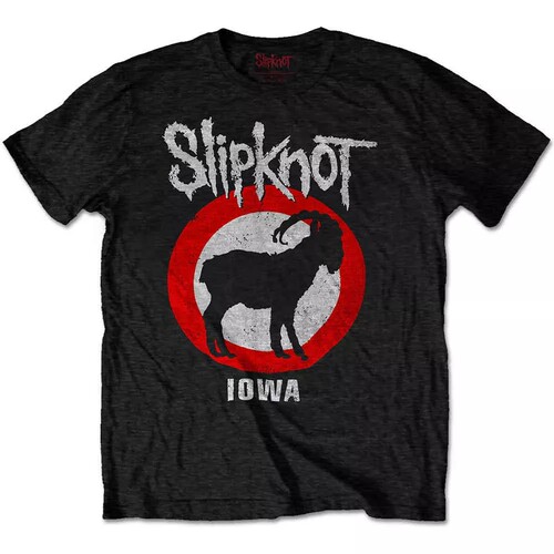 Slipknot 活结乐队小山羊 Politigoat Black T shirt男士摇滚T恤 - 图0