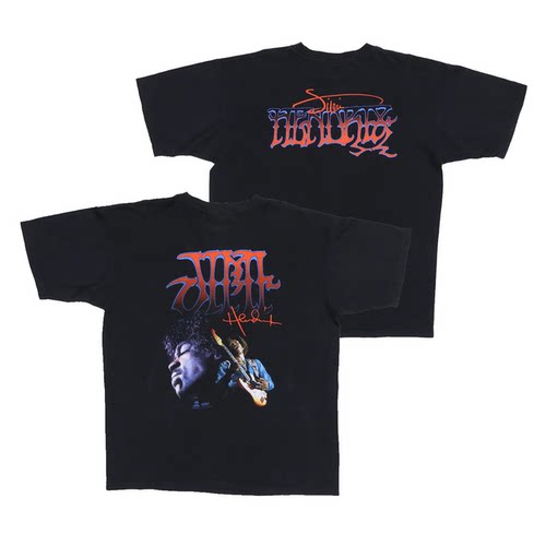 Jimi Hendrix吉米亨德里克斯迷幻摇滚电吉他美式高街宽松短袖T恤 - 图2