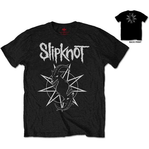 Slipknot 活结乐队小山羊 Politigoat Black T shirt男士摇滚T恤 - 图2