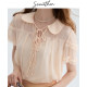 ຕັ້ງແຕ່ນັ້ນມາເສື້ອ chiffon ຝຣັ່ງ puff sleeve top