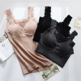 Майка топ, хлопковый тонкий топ с чашечками, осеннее белье для повседневной носки, нижнее белье, большой размер