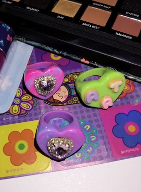 ins萌趣少女y2k千禧原宿爱心戒指