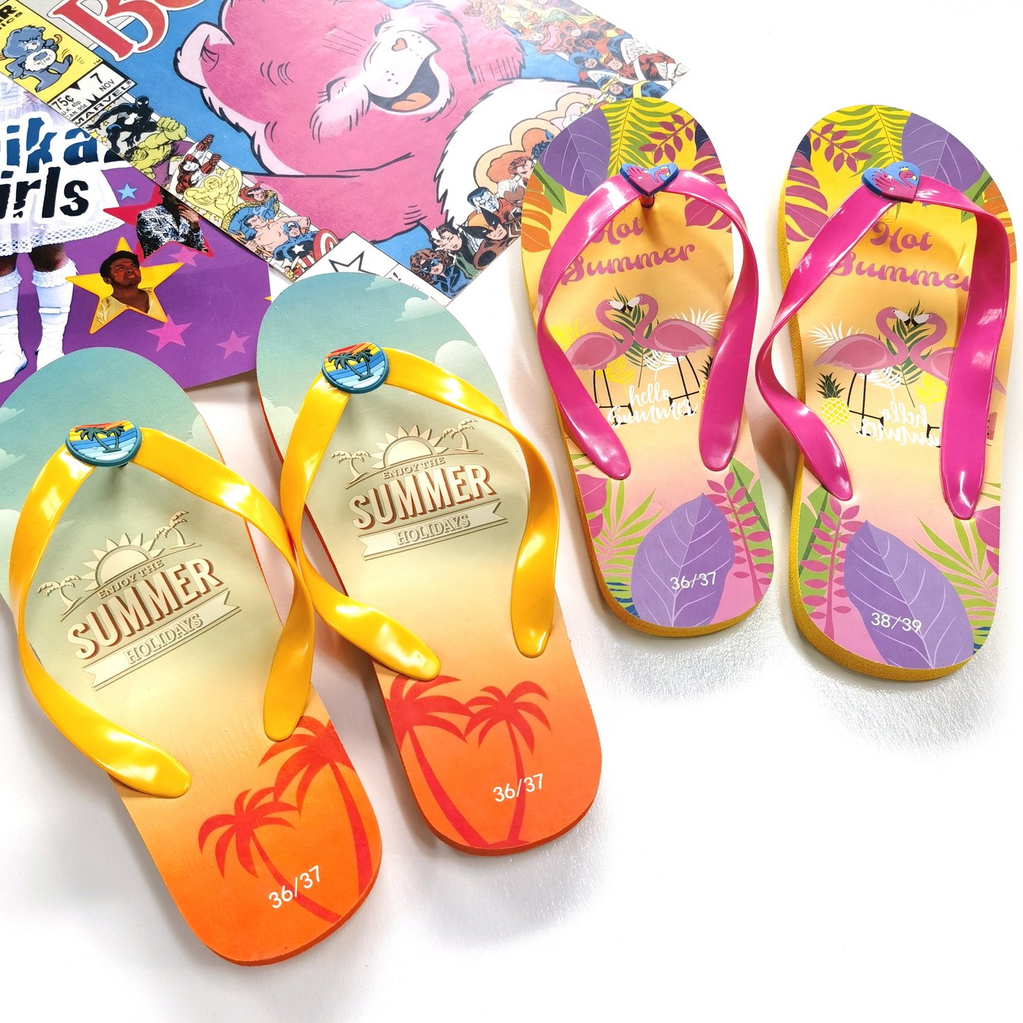 仅一批外贸出口夏日彩色海边度假沙滩平底防滑外穿夹脚人字拖男女,淘宝优惠券,粉丝福利购,淘宝优惠卷