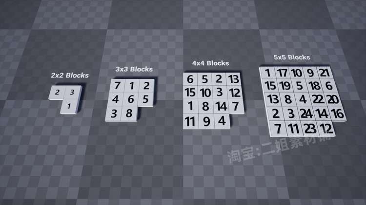 Mini Game Pack Sliding Puzzle滑动拼图5.0虚幻UE5模块化蓝图 - 图1