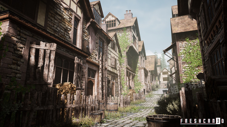 Medieval Street Pack中世纪街头环境建筑模型道具城镇装饰UE4.27 - 图2