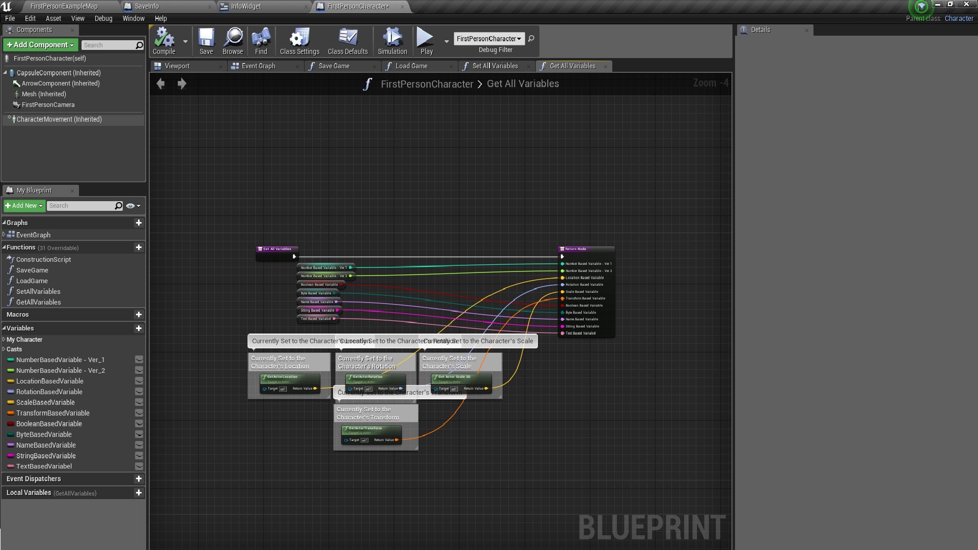 Simple Game Save System简单游戏保存系统UE4第一人称角色蓝图包 - 图3