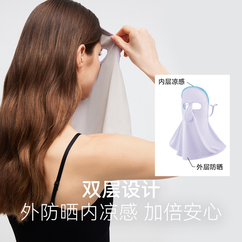 ohsunny防晒面罩女高颜值防紫外线透气易呼吸不起雾护颈面罩