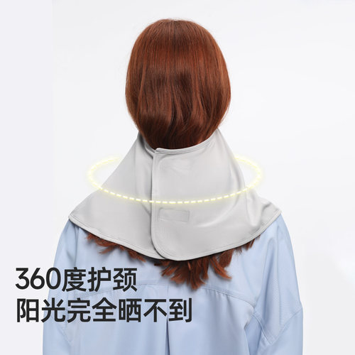 ohsunny防晒面罩护颈帽子一体防紫外线冰丝脸基尼全脸凉感口罩 - 图3