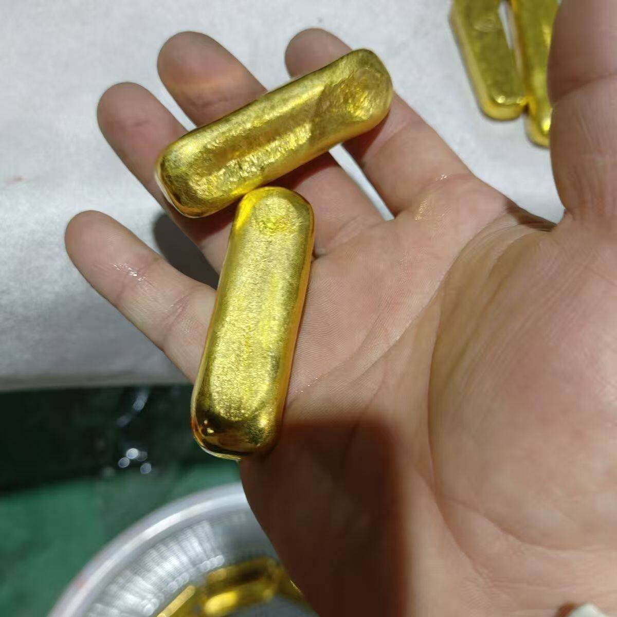 南非锡金原材料里外一色金条金砖金豆仿真黄金毛料可火烧二次加工,淘宝优惠券,粉丝福利购,淘宝优惠卷