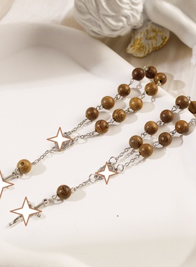 经典鸡翅木木珠男女手链