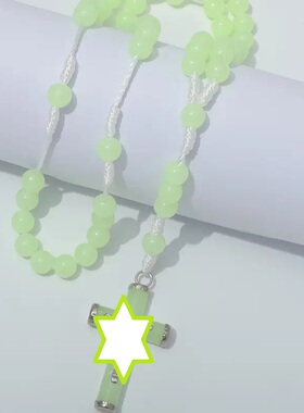 8mm夜光合金吊坠项链高端