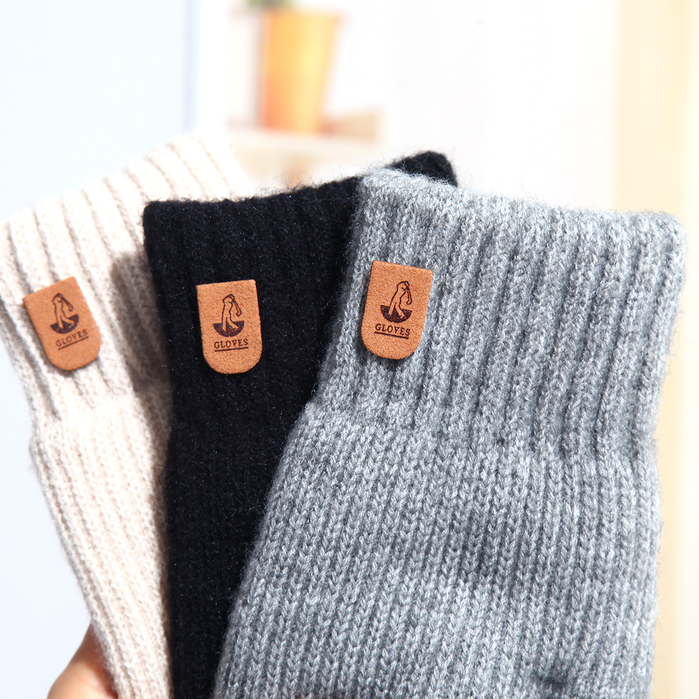 冬季双层加绒女士手套打字全包毛线男保暖加厚情侣防寒全连指手套,淘宝优惠券,粉丝福利购,淘宝优惠卷