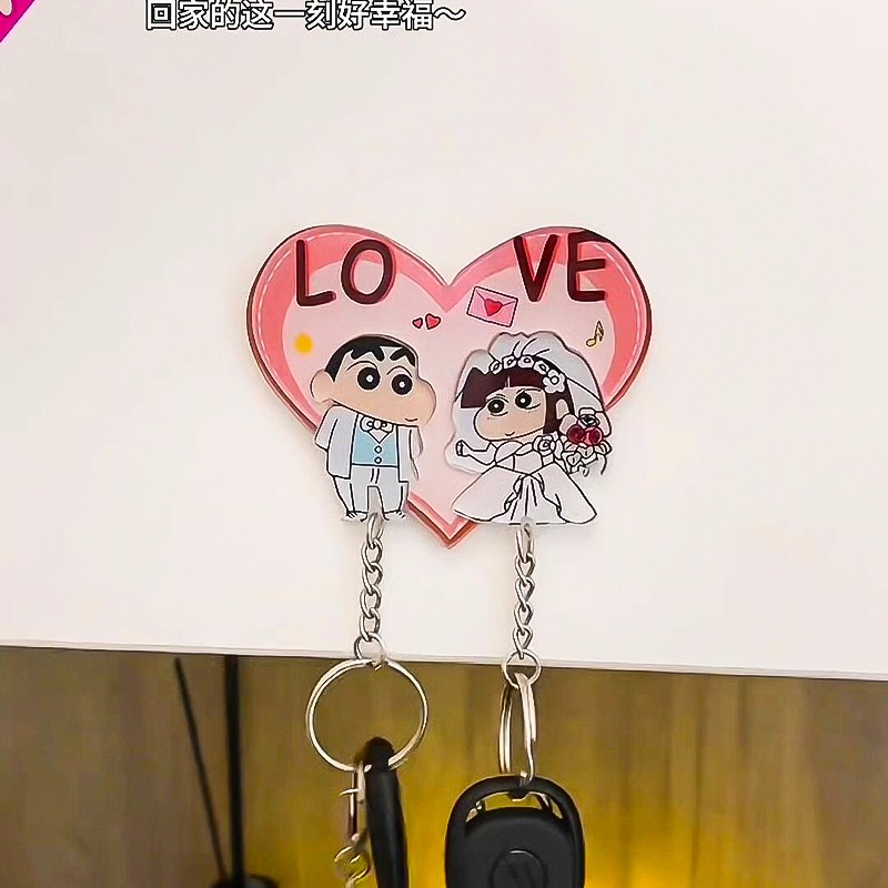 蜡笔小新钥匙扣情侣小挂件一对创意个性礼物挂墙2025年新款 - 图1