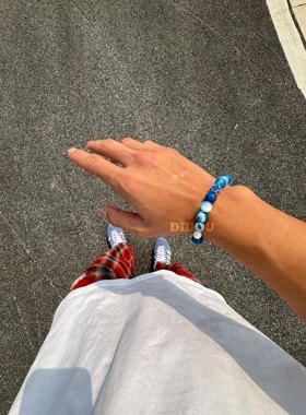 蓝色手链手串DIDOU 法老 淡水珍珠 玛瑙石手链手串 小众高级