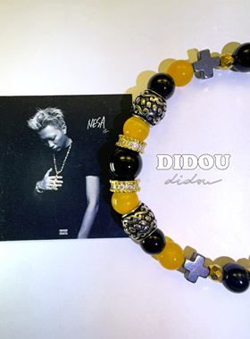 DIDOU镶砖黑金手链情侣款