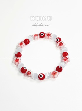 DIDOU恶魔之眼千花琉璃手链