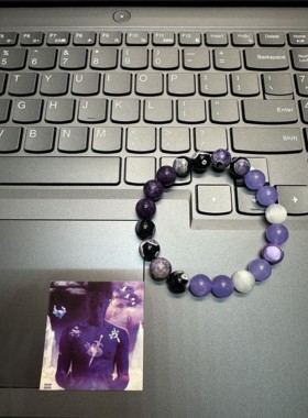 DIDOU原创紫水晶手链男女情侣潮流轻奢小众高级精致配饰手串