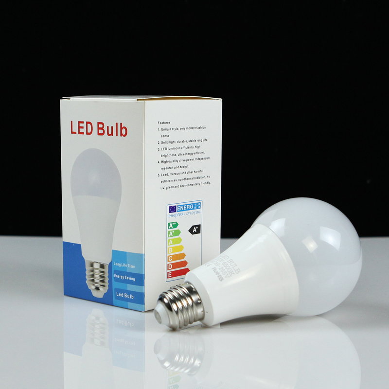 led灯泡e27螺口3W家用5瓦9超亮220V节能灯白光客厅照明室内球泡灯 - 图0