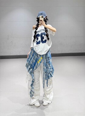 爵士舞屁帘女裤子星星腰带