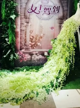 大型仿真花艺道具橱窗美陈孔雀