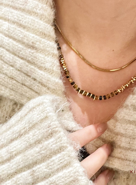 夏苒XIARAN「烟火」原创设计复古百搭时尚天然石美拉德色系手链女