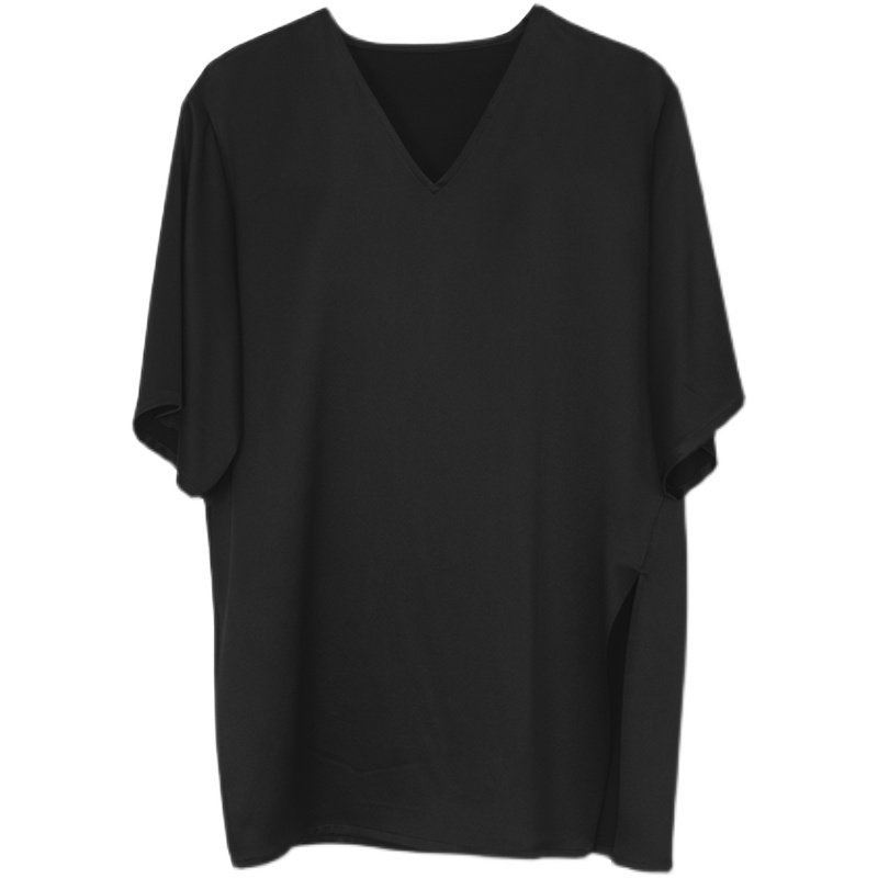 JUZININE原创设计 重磅真丝短袖衬衫  桑蚕丝素绉缎V领T恤,淘宝优惠券,粉丝福利购,淘宝优惠卷