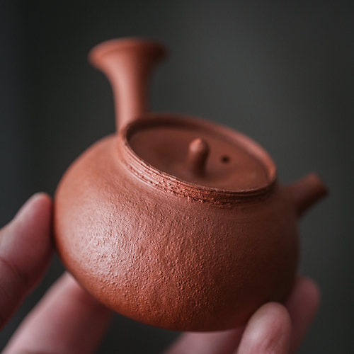 纯手工侧把壶小茶壶红陶泥紫砂功夫泡茶壶复古中式急需壶 110ml - 图2