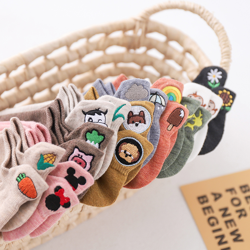 浅口夏季ins潮可爱日系短筒女短袜 卡袋熊短袜/打底袜/丝袜/美腿袜