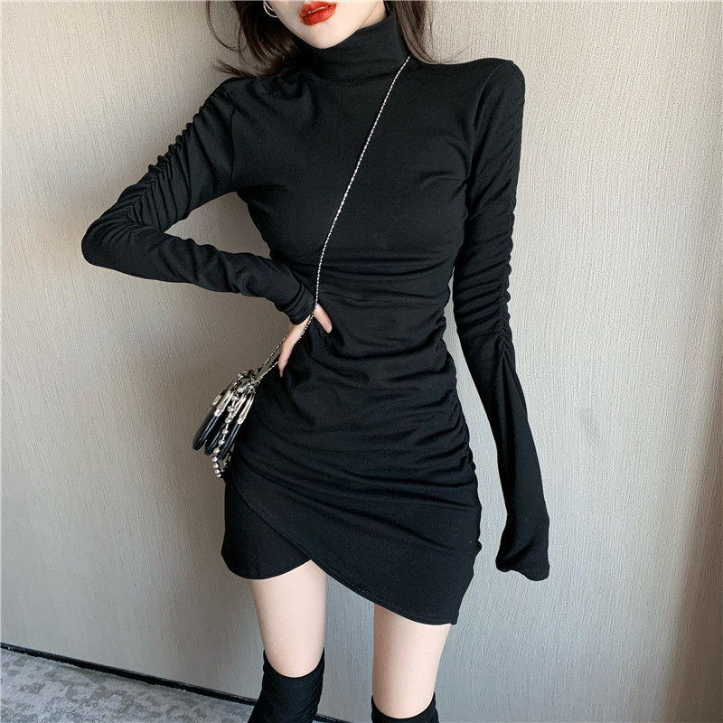 2021秋冬新款修身性感显瘦连衣裙 安蒂芙连衣裙
