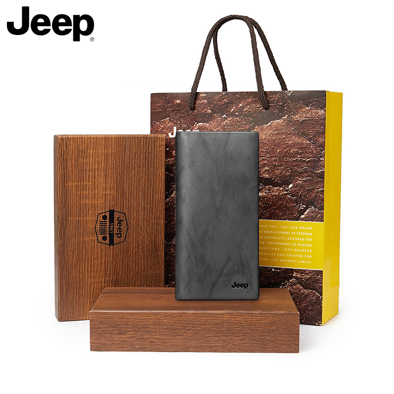 jeep男士长款年轻人大容量真皮钱包 jeep箱包钱包