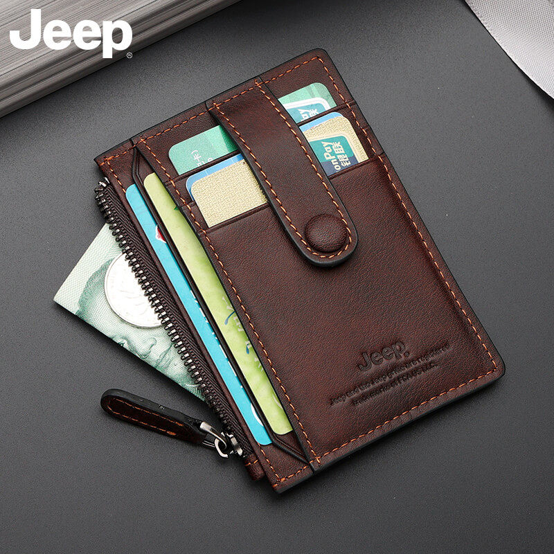 jeep男真皮超薄大容量多功能零钱包 jeep箱包卡包