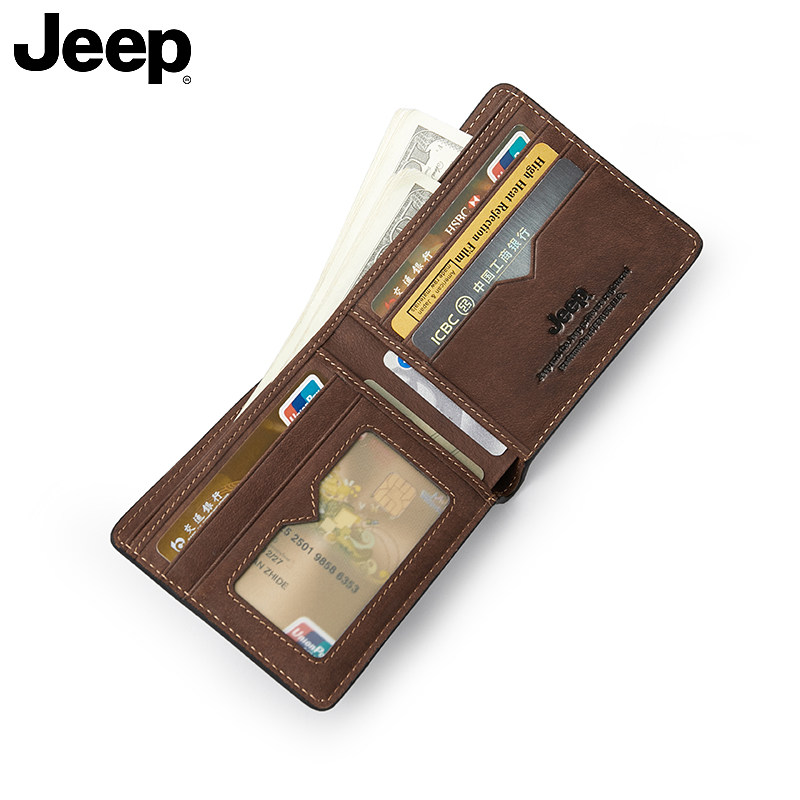 jeep送男友短款正品真皮2022钱包 jeep箱包钱包