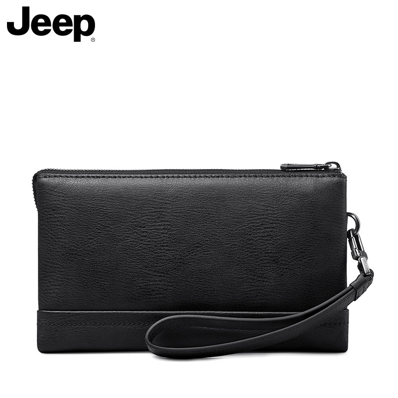 jeep男士手拿包真皮轻奢潮牌男包 jeep箱包男士包袋