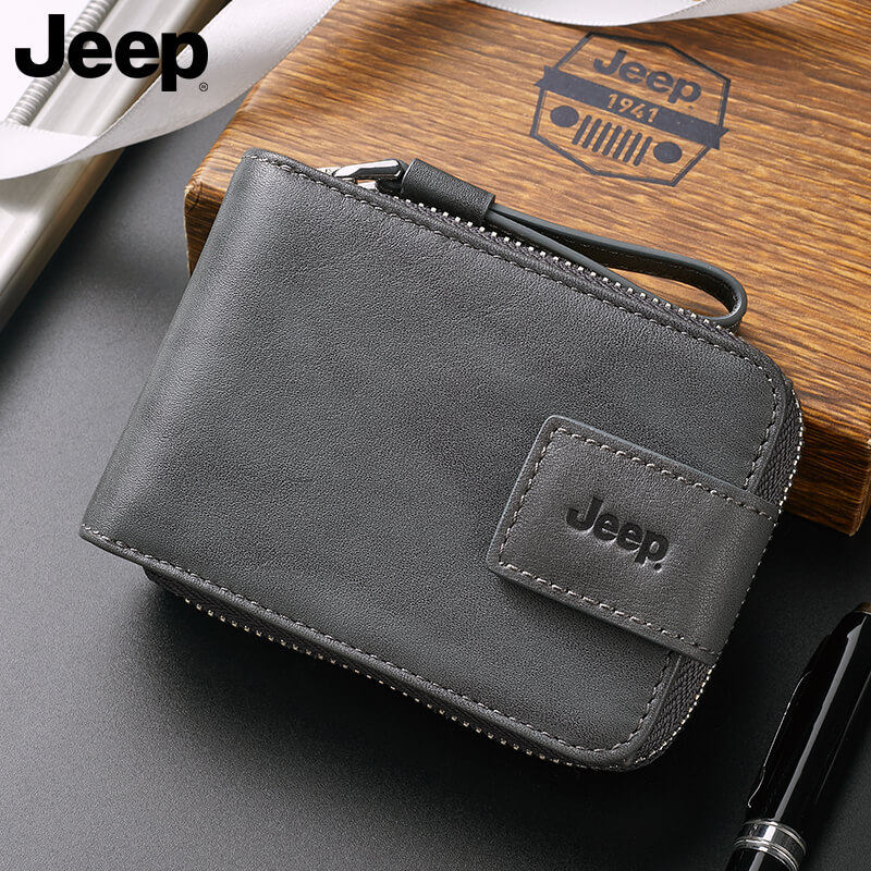 jeep男卡包精致高档真皮大容量钱包 jeep箱包钱包
