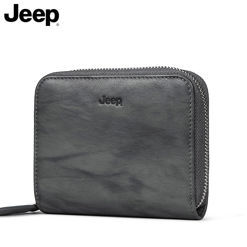 jeep一体真皮2022新款男士零钱包 jeep箱包卡包