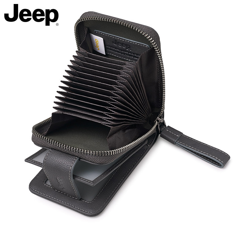 jeep男卡包精致高档真皮大容量钱包 jeep箱包钱包