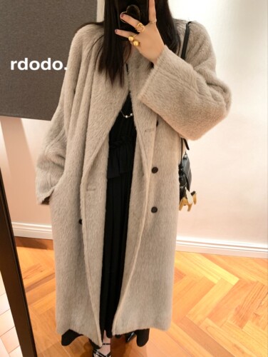 Rdodo 高端线秘鲁进口babysuri羊驼毛001古董苏力皮草大衣厚款 - 图0