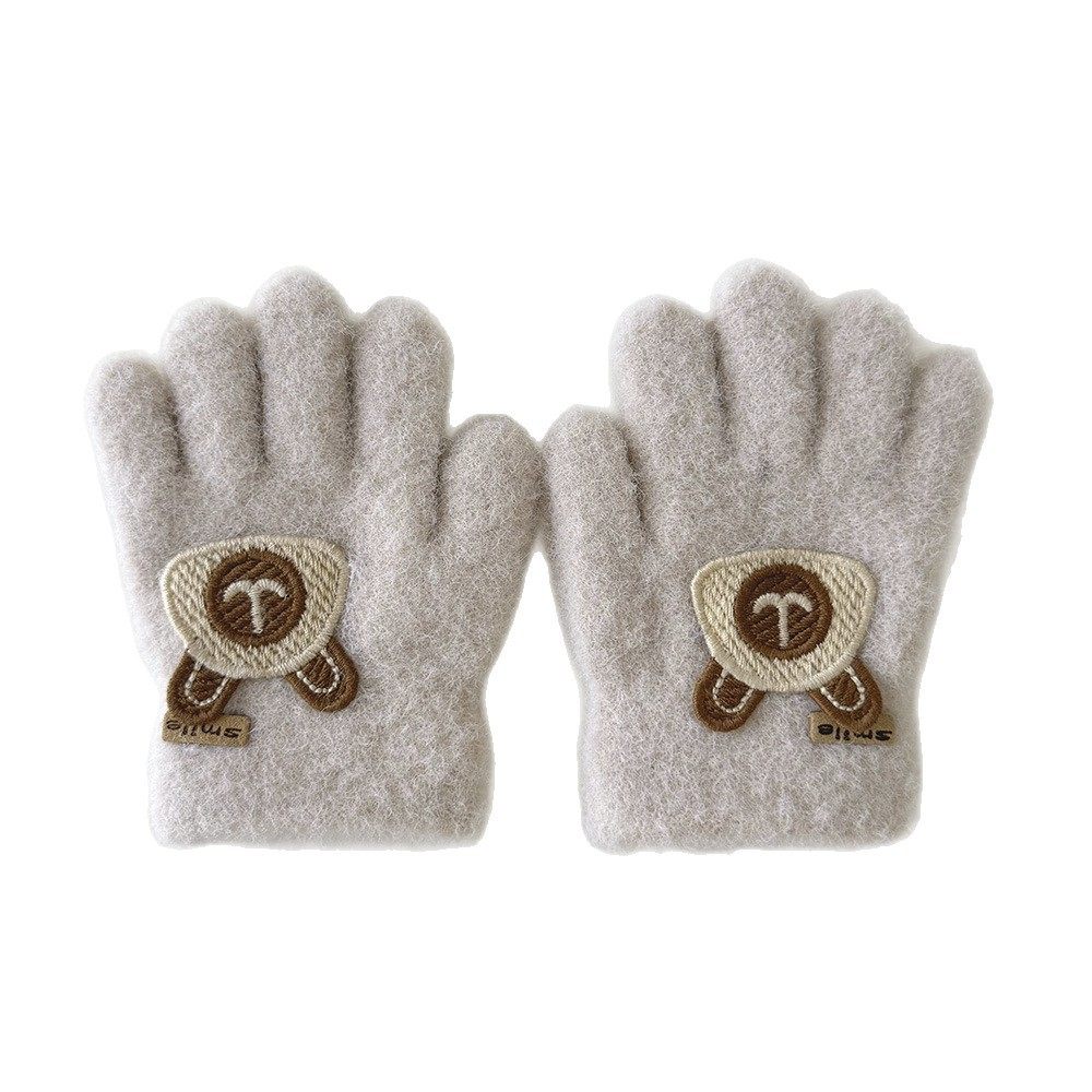 儿童帽子秋冬2025新款可爱小熊男童女童五指手套宝宝防寒保暖分指,淘宝优惠券,粉丝福利购,淘宝优惠卷