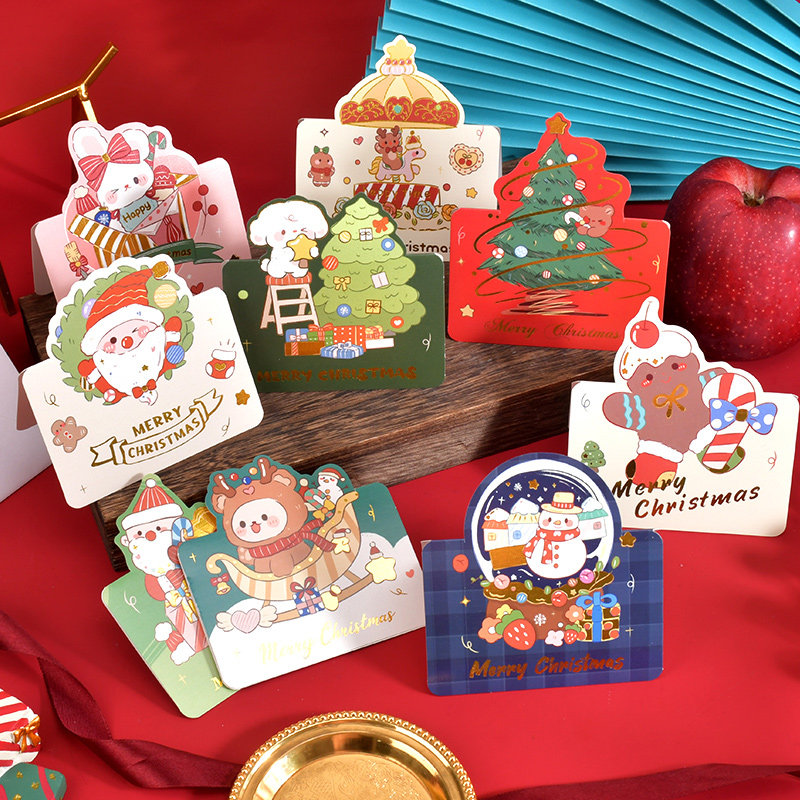 圣诞贺卡3d立体贺卡感恩节卡节日卡片圣诞节小卡片merry christmas感恩祝福卡手写礼物留言卡烫金明信片A1,淘宝优惠券,粉丝福利购,淘宝优惠卷