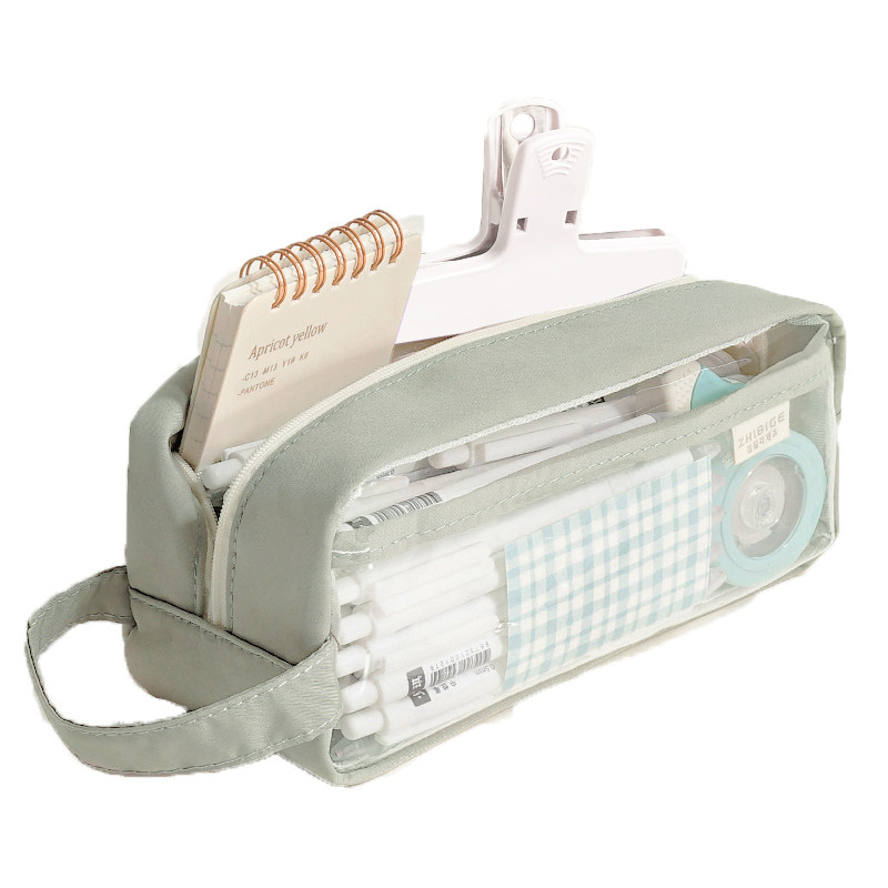 笔袋大容量透明ins风高颜值小学生 离草办公笔袋