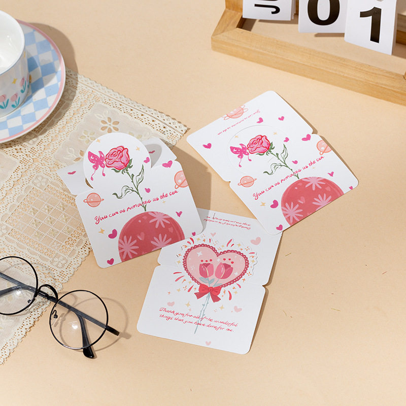毕业贺卡手写小卡片留言卡送老师送妈妈高级感立体创意花店卡片生日表白母亲节贺卡情人节祝福装饰明信片卡片