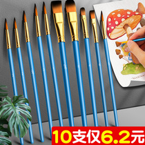 Water Powder Painting Pen Cap Oil Paintbrush Propylene Watercolor Paint Pen Brush Fine Arts Students Exclusive Row Pen Set Children Nylon brush painting Painted Painted Digital middle number Tick Pen Tone Color Tool