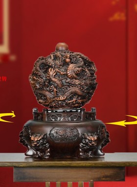 招财聚宝盆九转乾坤鼎龙摆件