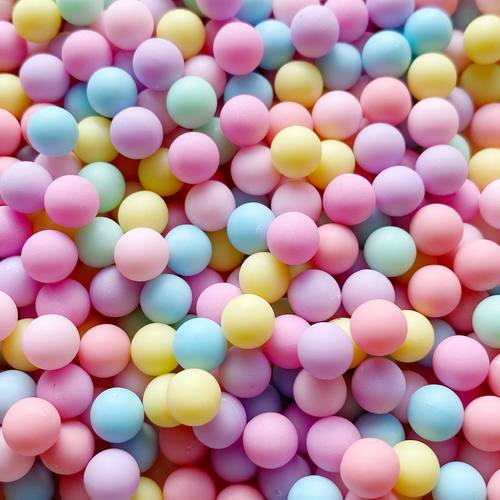 无孔磨砂马卡龙色珠子小圆球 手机壳奶油胶diy材料点缀装饰物配件 - 图3